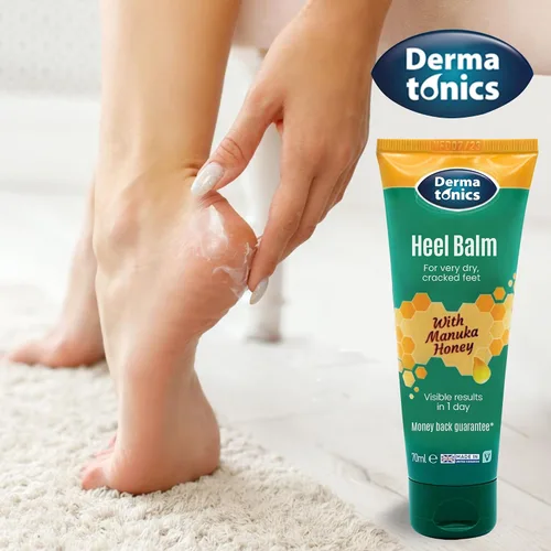 Miniatura 4 de Dermatonics Crema de pies para talones secos y agrietados, 25% de urea con miel de manuka, tratamiento hidratante intensivo del talón, removedor