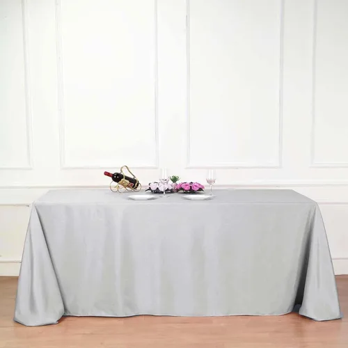 Miniatura 29 de Efavormart - 5 manteles rectangulares de poliéster blanco de 60 x 102 pulgadas, para banquetes, bodas, fiestas, restaurantes