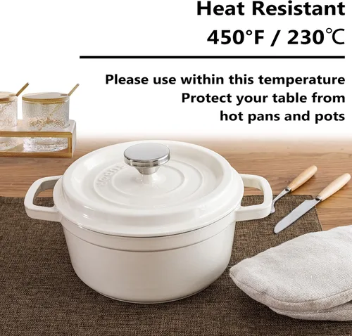 Miniatura 5 de Juego de 6 manteles individuales resistentes al calor para mesa de comedor y cocina de Home Brilliant, manteles individuales para mesa de comedor