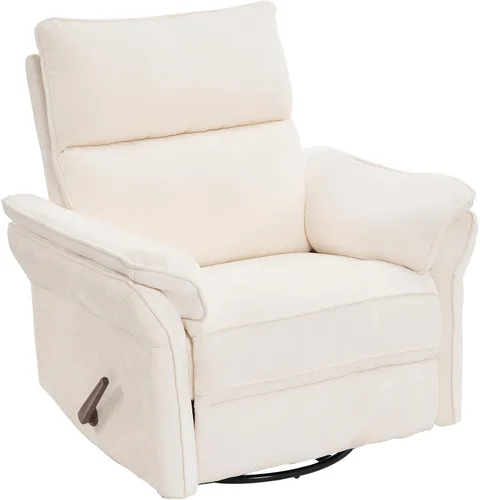 Miniatura 19 de Rocking Chair Nursery with Adjustable Headrest,Manual Swivel Rocker Recliner Nursery Chair with Overstuffed Armrest,Glider Rocker Recliner for