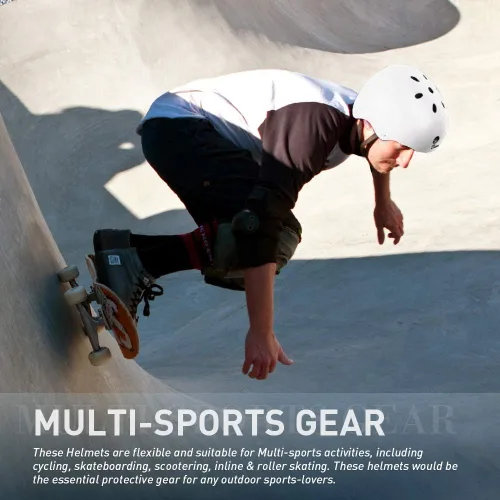 Miniatura 7 de Casco para Monopatín JBM - Casco Ligero, Ajustable y Ventilado para Patinete, Patines, Patinaje en Línea