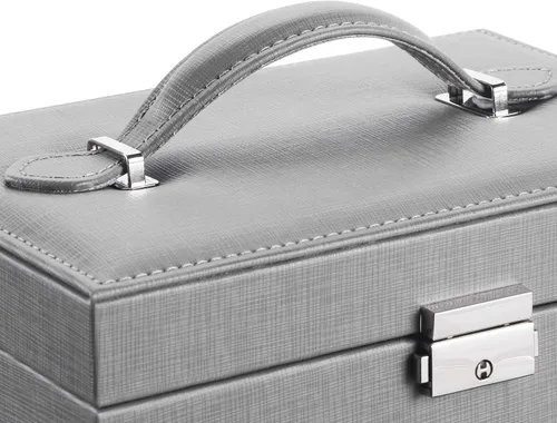 Miniatura 5 de BEWISHOME Jewelry Box, 20 Section Jewelry Organizer Box for Earrings,Rings,Necklaces,Cufflinks,Pendants Grey, Birthday Gift for Women,Women