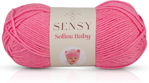 Miniatura 28 de Sensy Softee - Ovillo de lana para bebé, 3.5 onzas, 275 yardas, calibre 3 claro (negro)