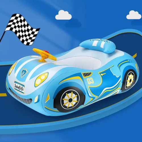 Miniatura 6 de Swimbobo Toddler Pool Float with Seat Boat Inflatable Ride-on Car for Kids Outdoor Toys
