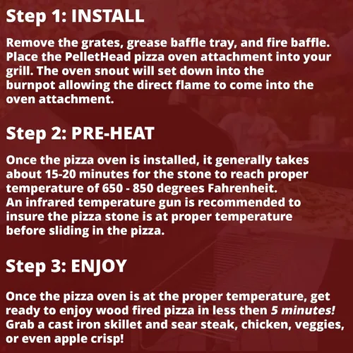 Miniatura 6 de Pellethead Accesorio para horno de pizza para parrillas de pellets – Convierte Traeger, Pit Boss, GMG y Camp Chef en horno de pizza al aire libre