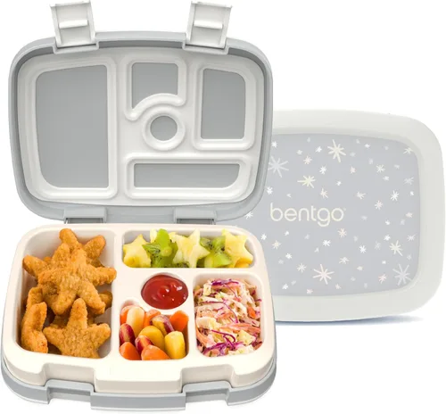 Miniatura 22 de Bentgo Kids Prints - Lonchera de 5 compartimentos estilo bento, a prueba de derrames, porciones de tamaño ideal para niños de 3 a 7 años, duradera
