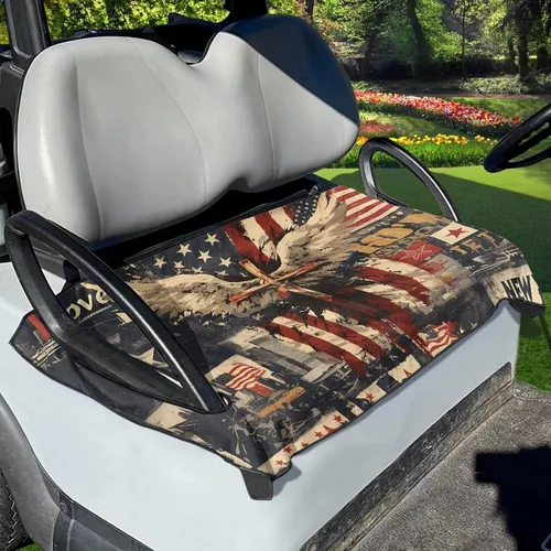 Miniatura 28 de AFPANQZ Toalla personalizada para cubierta de asiento de carrito de golf, añade tu texto, imagen, logotipo, nombre, protector de asiento de carrito