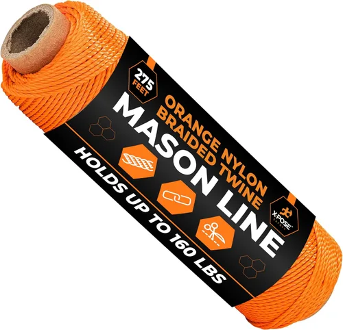 Miniatura 17 de Xpose Safety Green Mason Line String - Cuerda de nailon trenzado #18 - Línea de construcción duradera de 275 pies para herramientas de mampostería
