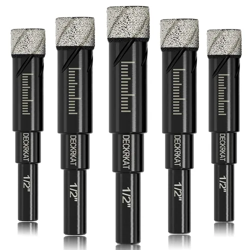 Miniatura 8 de 3 paquetes de brocas de diamante seco de 5/8" 14mm con soldadura al vacío, sierras de agujero de diamante para azulejos de granito, cerámica