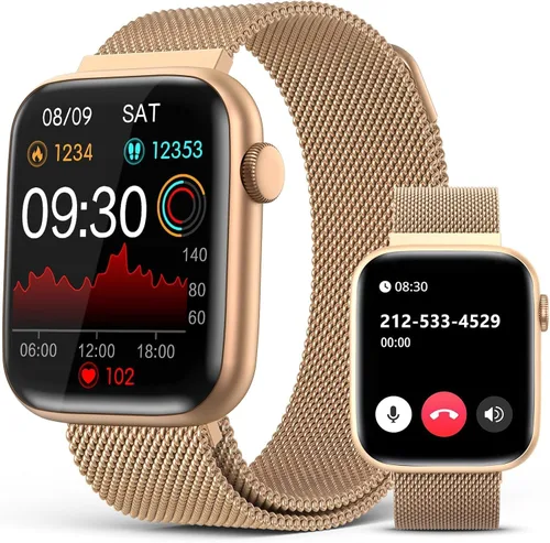 EarlySincere Relojes inteligentes para mujer, presión arterial, pantalla táctil completa HD de 1.9 pulgadas, monitor de actividad física con monitor