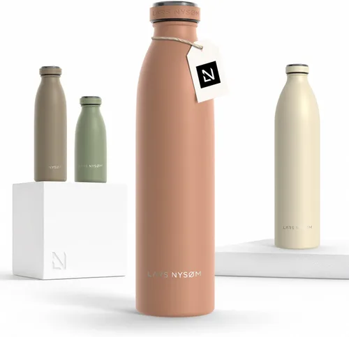 Miniatura 46 de LARS NYSØM Botella de agua XL de acero inoxidable aislada 12oz 17oz 25oz 34oz 51oz Botella térmica aislada para bebidas calientes y frías Azul