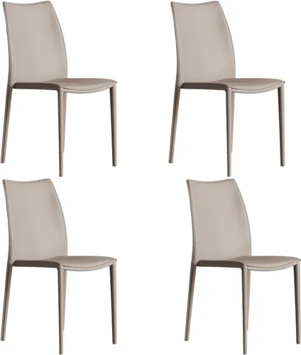 Miniatura 13 de Sillas de comedor de cocina, sillas de comedor apilables, silla de comedor tapizada de piel sintética, silla de hospitalidad con respaldo alto