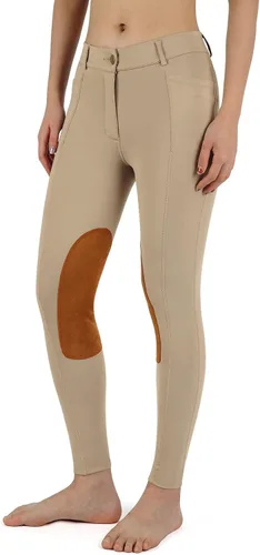 Miniatura 2 de beroy Pantalones de equitación para niños, con parches para la rodilla, pantalones ecuestres con cremallera frontal y bolsillos