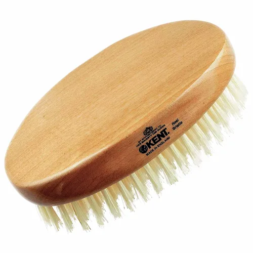 Miniatura 9 de Kent BRD2 - Cepillo de cerdas de jabalí para barba para hombre, cerdas de jabalí blancas naturales especialmente cortadas para dar forma y aseo
