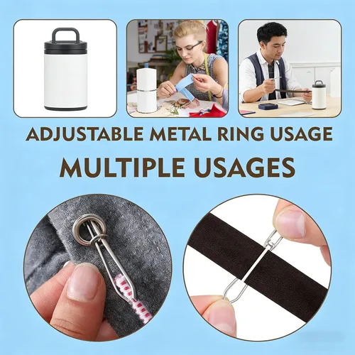 Miniatura 3 de Clip para enhebrar cuerda de bricolaje, enhebradores de cordón para coser, ganchos de metal fácil de tirar con pinzas herramienta de costura