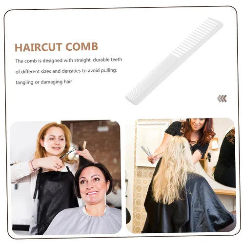 Miniatura 2 de SOLUSTRE Peine de dientes finos y dientes anchos, peine profesional para corte de pelo, peine de corte de peluquería especial antiestático peine
