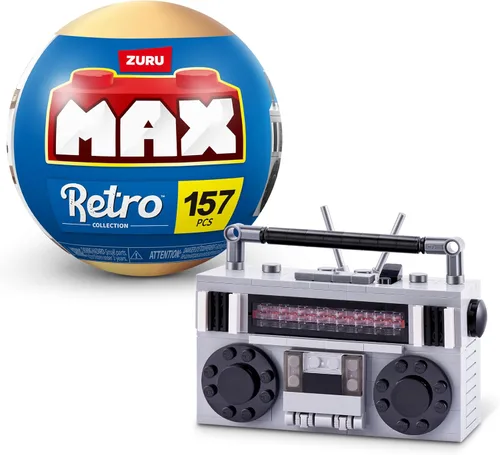 Miniatura 10 de ZURU MAX - Ladrillos de construcción retro prémium (máquina de arcade) juguete coleccionable de desembalaje