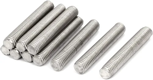 Miniatura 35 de uxcell M3 x 2.362 in 0.020 in Pitch 304 Varillas totalmente roscadas de acero inoxidable barra 10 piezas