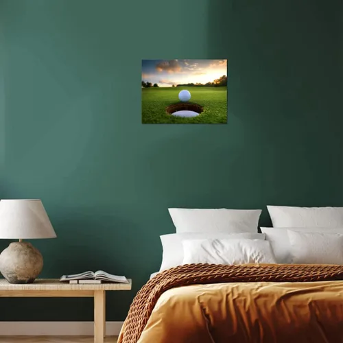 Miniatura 8 de Lienzo decorativo para pared, diseño de cueva para hombre, campo de golf, paisaje, puesta de sol, arte deportivo, para oficina, gimnasio, sala