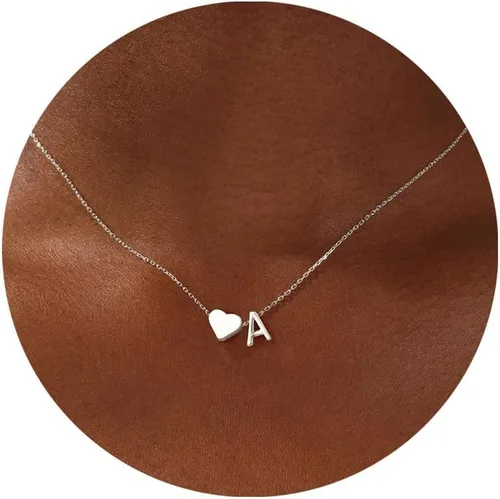 Miniatura 26 de Turandoss Mothers Day Gifts for Mom Wife - Dainty 18K Gold Plated Heart Initial A-Z Pendant Necklace Trendy Jewelry Heart Necklaces Birthday Mothers