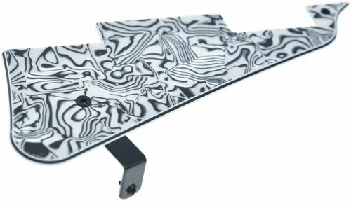 Miniatura 22 de KAISH Golpeador de guitarra Abalone Pearl LP con soporte de acero inoxidable negro y tornillos de montaje de acero para USA Les Paul