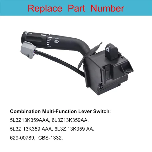 Miniatura 5 de LABLT Interruptor de palanca multifunción para faro intermitente, interruptor de palanca de repuesto para F150 2005 2006 2007 2008