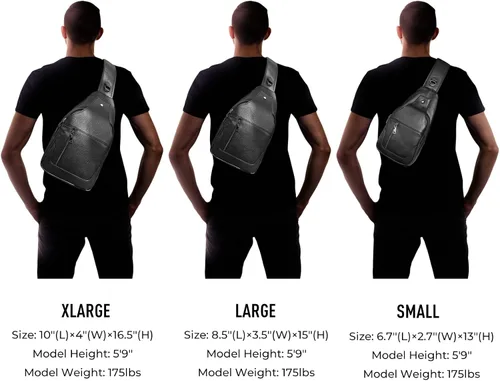 Miniatura 4 de Polare - Bolso bandolera de piel de vacuno impermeable y casual para hombre