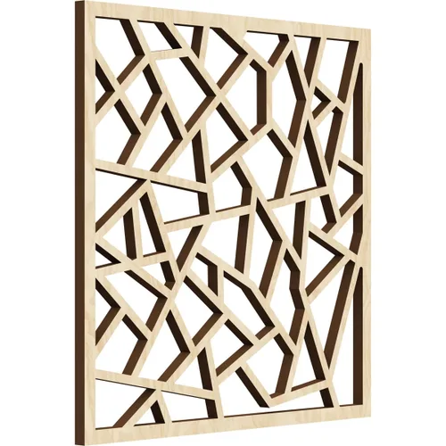 Miniatura 20 de 7 3/8 pulgadas de ancho x 7 3/8 pulgadas de alto x 3/8 pulgadas de alto, paneles de pared de madera con calado decorativo extra pequeño de Venecia