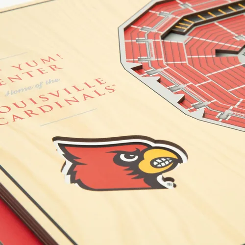 Miniatura 4 de YouTheFan NCAA Louisville Cardinals Arte de Pared 3D StadiumView de 5 Capas - KFC Yum! Center