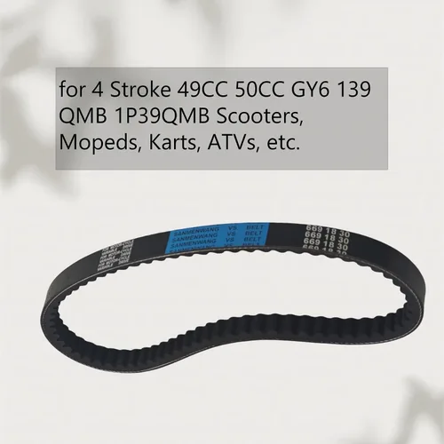 Miniatura 2 de Paquete de 5 correas de transmisión 669 18 30 CVT de repuesto para Taotao Roketa Vespa 49CC 50CC GY6 139QMB 139QMB 4 Strok Scooter ATV Go Kart