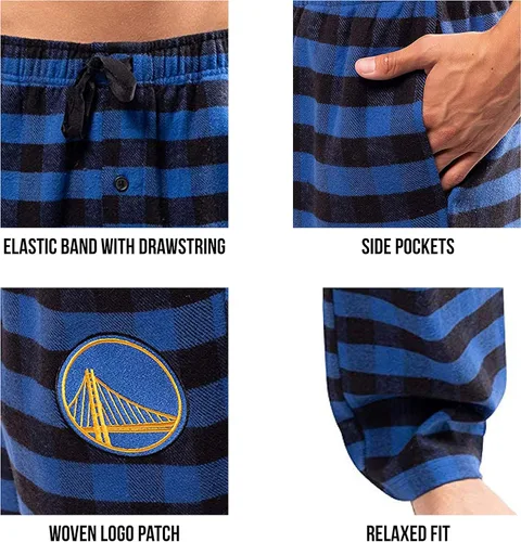 Miniatura 5 de Ultra Game - Ropa para dormir oficial de la NBA para hombre, pijama súper suave de franela, pants de descanso