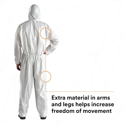 Miniatura 4 de 3M 4510Overoles desechables, XL, Blanco, 25