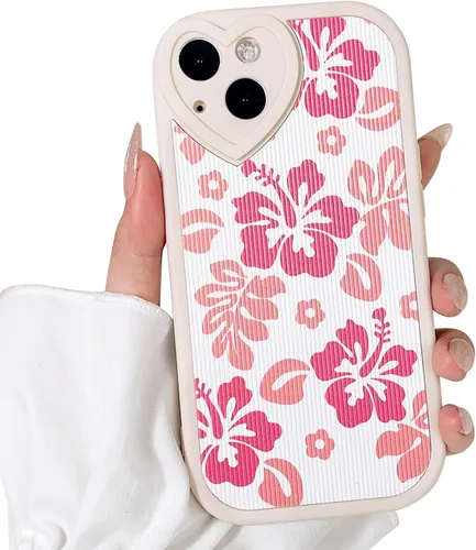 Miniatura 28 de Lovmooful Funda compatible con iPhone 13, diseño floral con lente de amor, protector de parachoques para niñas y mujeres, TPU suave a prueba