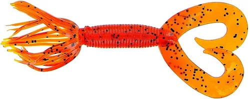 Miniatura 4 de Yamamoto - Hula Grub - Anzuelo de doble cola. CALABAZA VERDE CON ESCOPA NEGRA GRANDE (10 PACK)