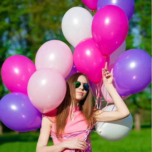 Miniatura 4 de FOTIOMRG - Kit de guirnalda de globos de color rosa eléctrico, 110 globos de 18 + 12 + 10 + 5 pulgadas, globos de látex de color rosa eléctrico