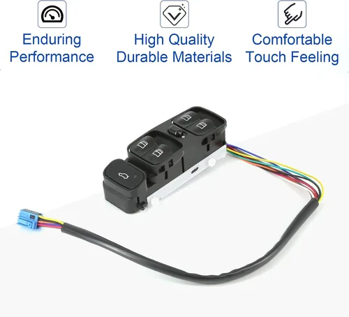 Miniatura 4 de Interruptor maestro de elevalunas eléctrico compatible con Mercedes Benz C240 C320 2003-2007 C230 2006 2007 C280 C350 02-04 C32 AMG 05-06 C55 AMG