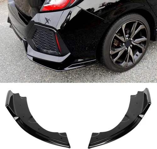 Miniatura 27 de SCITOO Kit de faldas laterales negras brillantes para carrocería de coche, 31 x 4 x 3 pulgadas, se adapta a falda lateral universal de ABS