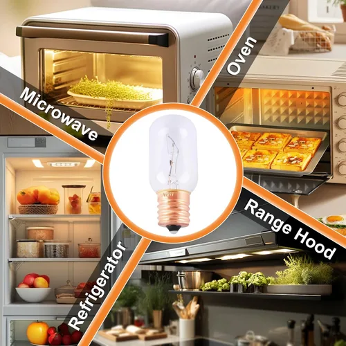 Miniatura 7 de Wadoy Bombilla de microondas compatible con LG, Frigidaire, Kenmore, Whirlpool, GE Range Microondas, 6912W1Z004B 125V 30W E17, bombilla de repuesto