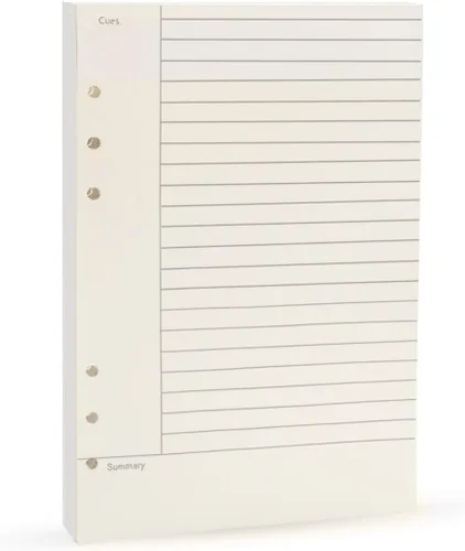 Miniatura 10 de Insertos de planificador A5, recargables para repuestos Filofax, arphia, 6 anillas, puntos, líneas, cuadrículas, lisos, 80 hojas/160 páginas para un