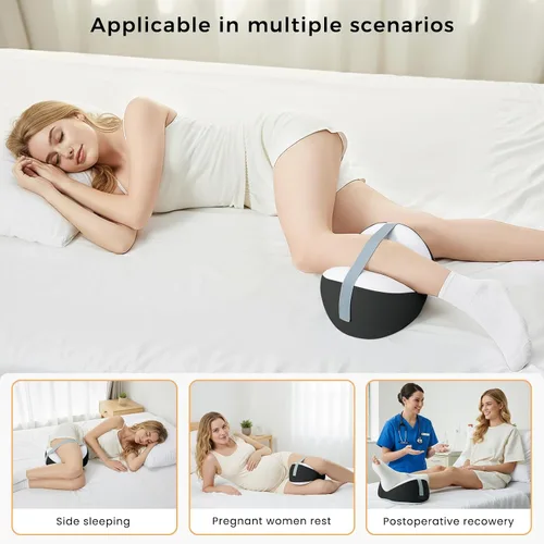 Miniatura 2 de Almohada de rodilla para dormir de lado, almohada de espuma viscoelástica para dormir de lado, correa ajustable y funda lavable extraíble