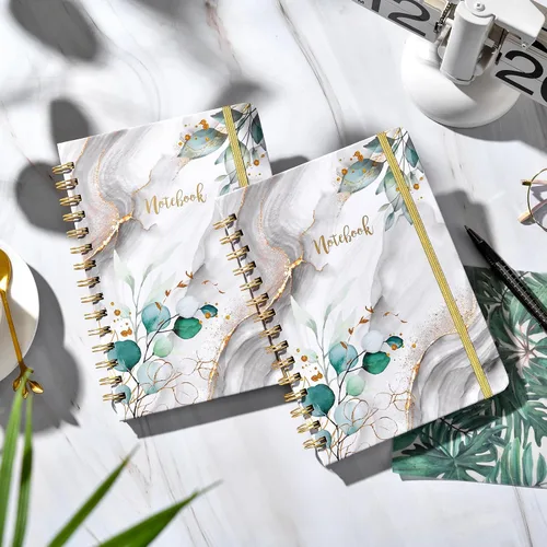 Miniatura 2 de Cuaderno/diario rayado: diario forrado con papel grueso de primera calidad, 8.5 x 6 pulgadas, cuaderno rayado universitario, con exquisito bolsillo