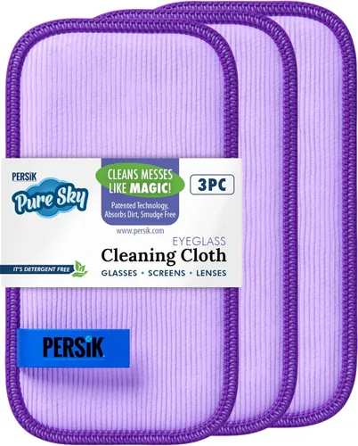 Pure-Sky - Paño limpiador de lentes – Toallitas limpiadoras de lentes de microfibra ultra sin rayas – No deja marcas de limpieza – [Paquete de 3] –