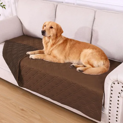 Miniatura 49 de hyha Manta impermeable para perros, manta reversible para cama de mascotas, funda suave para sofá/sillón lavable para perros, fundas impermeables