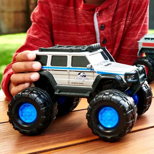 Miniatura 3 de Matchbox Jurassic World Dominion - Vehículo a escala 1:24, camión Mercedes-Benz G 550 '14 con ruedas grandes, auto de juguete coleccionable