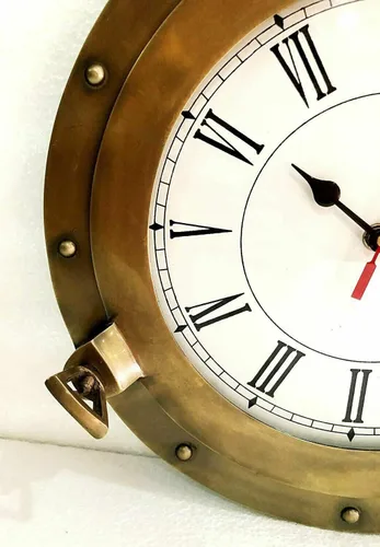 Miniatura 2 de Reloj de pared náutico de 12 "de latón marino antiguo para decoración del hogar