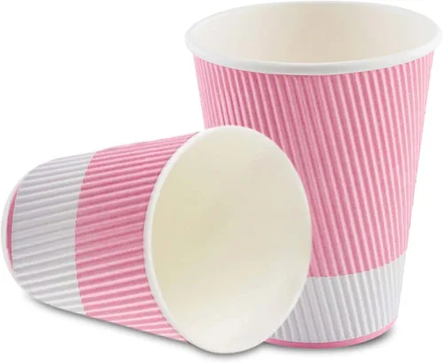 Miniatura 38 de Vasos de café de papel aislado de pared corrugada, 12 onzas, 12 onza, Negro