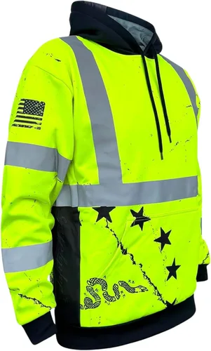 Miniatura 14 de SafetyShirtz SS360 ANSI Clase 3 Tipo R Sudaderas con Capucha Gráfica