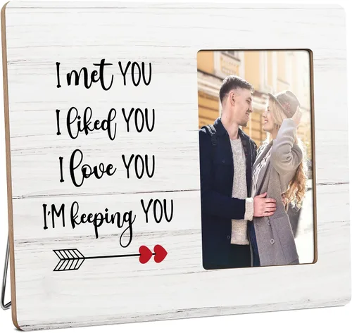 Miniatura 9 de Marco de fotos para parejas, regalos para mujeres, I Will Love You Until The Cows Come Home, marcos de fotos de madera, 4 x 6 pulgadas