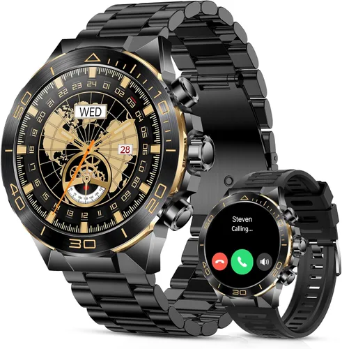 Miniatura 11 de SOUYIE Reloj inteligente militar resistente para hombres, AMOLED 1.43 pulgadas, pantalla HD de 1.43 pulgadas, respuesta de llamadas Bluetooth