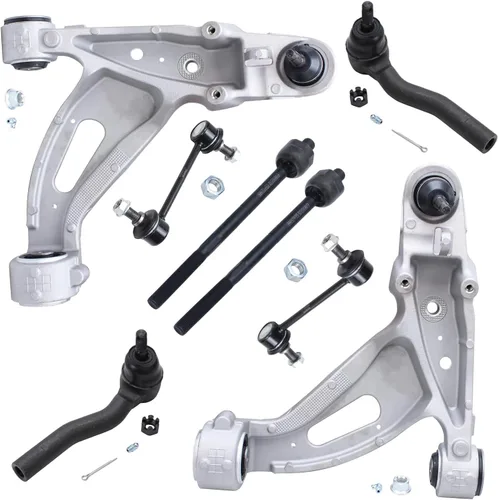 Miniatura 80 de Detroit Axle - Kit de brazos de control de extremo delantero de 8 piezas para Dodge Dakota 00-04, Durango 00-03, 4 brazos de control superior e